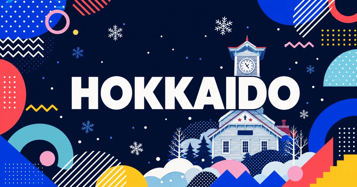 札幌時計台をあしらったHOKKAIDO特集バナー